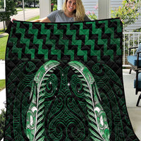 Green Matariki New Zealand Quilt Maori Poutama Galaxy Vibes
