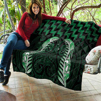 Green Matariki New Zealand Quilt Maori Poutama Galaxy Vibes