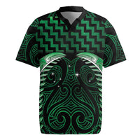 Green Matariki New Zealand Rugby Jersey Maori Poutama Galaxy Vibes