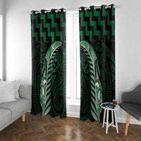Green Matariki New Zealand Window Curtain Maori Poutama Galaxy Vibes