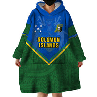 Solomon Islands Football Wearable Blanket Hoodie Polynesian Pattern Sporty Style LT14 - Polynesian Pride