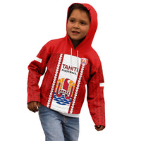 Tahitian Football Kid Hoodie Tahiti Coat Of Arm Polynesian Sporty Style LT14 - Polynesian Pride