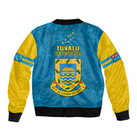 Tuvalu Islands Football Bomber Jacket Polynesian Pattern Sporty Style LT14 - Polynesian Pride