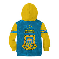 Tuvalu Islands Football Kid Hoodie Polynesian Pattern Sporty Style LT14 - Polynesian Pride