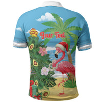 Flamingo Hawaii Summer Christmas Personalized Polo Shirt Mele Kalikimaka Beachy Vibes LT14 - Polynesian Pride