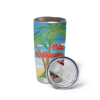 Flamingo Hawaii Summer Christmas Personalized Tumbler Cup Mele Kalikimaka Beachy Vibes LT14 - Polynesian Pride
