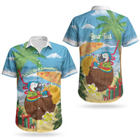 Chilling Parrot Hawaii Summer Christmas Personalized Couples Matching Short Sleeve Bodycon Dress and Hawaiian Shirt It's 5 O'Clock Somewhere Beachy Vibes LT14 - Polynesian Pride