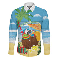 Chilling Parrot Hawaii Summer Christmas Personalized Family Matching Summer Maxi Dress and Hawaiian Shirt It's 5 O'Clock Somewhere Beachy Vibes LT14 Daughter's Dress Blue - Polynesian Pride