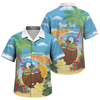 Chilling Parrot Hawaii Summer Christmas Personalized Family Matching Tank Maxi Dress and Hawaiian Shirt It's 5 O'Clock Somewhere Beachy Vibes LT14 Son's Shirt Blue - Polynesian Pride