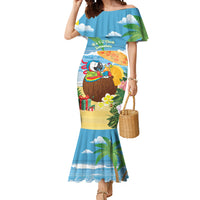 Chilling Parrot Hawaii Summer Christmas Personalized Mermaid Dress It's 5 O'Clock Somewhere Beachy Vibes