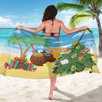 Chilling Parrot Hawaii Summer Christmas Personalized Sarong It's 5 O'Clock Somewhere Beachy Vibes LT14 - Polynesian Pride