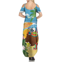 Chilling Parrot Hawaii Summer Christmas Personalized Summer Maxi Dress It's 5 O'Clock Somewhere Beachy Vibes LT14 - Polynesian Pride
