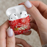 New Zealand Christmas In July AirPods Case Funny Santa Sheep Meri Kirihimete Red LT14 - Polynesian Pride