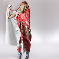 New Zealand Christmas In July Hooded Blanket Funny Santa Sheep Meri Kirihimete Red LT14 - Polynesian Pride