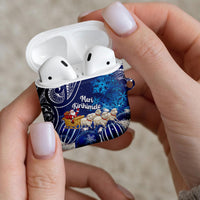 New Zealand Christmas In July AirPods Case Funny Santa Sheep Meri Kirihimete Blue LT14 - Polynesian Pride