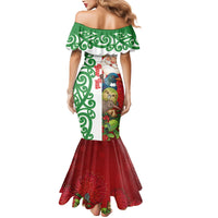 Meri Kirihimete New Zealand Personalised Mermaid Dress Cute Santa NZ Animals and Pohutukawa LT14 - Polynesian Pride