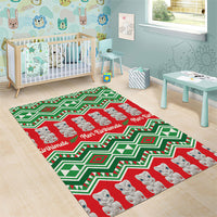 New Zealand Christmas In July Area Rug Meri Kirihimete Hei Tiki Taniko Motifs Seamless LT14 - Polynesian Pride