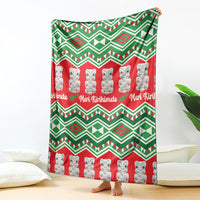 New Zealand Christmas In July Blanket Meri Kirihimete Hei Tiki Taniko Motifs Seamless LT14 - Polynesian Pride