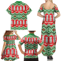 New Zealand Christmas In July Family Matching Summer Maxi Dress and Hawaiian Shirt Meri Kirihimete Hei Tiki Taniko Motifs Seamless LT14 Mom's Dress Red - Polynesian Pride