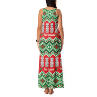 New Zealand Christmas In July Family Matching Tank Maxi Dress and Hawaiian Shirt Meri Kirihimete Hei Tiki Taniko Motifs Seamless LT14 - Polynesian Pride
