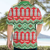 New Zealand Christmas In July Hawaiian Shirt Meri Kirihimete Hei Tiki Taniko Motifs Seamless LT14 - Polynesian Pride