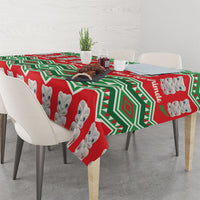 New Zealand Christmas In July Tablecloth Meri Kirihimete Hei Tiki Taniko Motifs Seamless LT14 - Polynesian Pride