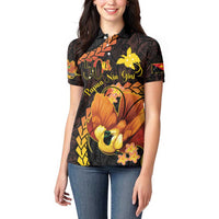 Papua New Guinea Independence Day Women Polo Shirt 50th Anniversary Papua Niu Gini Bird Of Paradise LT14