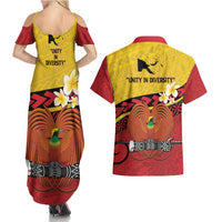 Papua New Guinea Independence Day Couples Matching Summer Maxi Dress and Hawaiian Shirt Since 1975 Unity In Diversity