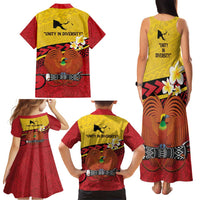 Papua New Guinea Independence Day Family Matching Tank Maxi Dress and Hawaiian Shirt Since 1975 Unity In Diversity