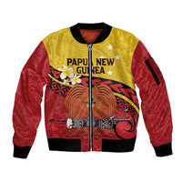 Papua New Guinea Independence Day Sleeve Zip Bomber Jacket Since 1975 Unity In Diversity
