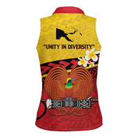 Papua New Guinea Independence Day Women Sleeveless Polo Shirt Since 1975 Unity In Diversity