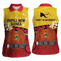 Papua New Guinea Independence Day Women Sleeveless Polo Shirt Since 1975 Unity In Diversity
