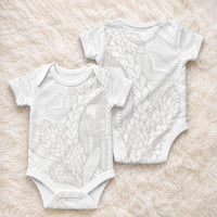Samoa White Sunday Baby Onesie Lotu Tamaiti Siapo With Teuila