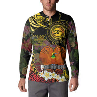 Papua New Guinea 50th Independence Anniversary Button Sweatshirt Independen Stet bilong Papua Niu Gini LT14