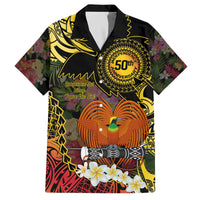 Papua New Guinea 50th Independence Anniversary Family Matching Off The Shoulder Long Sleeve Dress and Hawaiian Shirt Independen Stet bilong Papua Niu Gini LT14