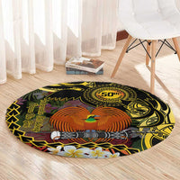 Papua New Guinea 50th Independence Anniversary Round Carpet Independen Stet bilong Papua Niu Gini LT14