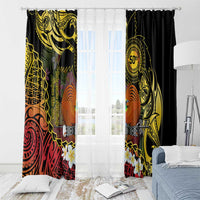 Papua New Guinea 50th Independence Anniversary Window Curtain Independen Stet bilong Papua Niu Gini LT14
