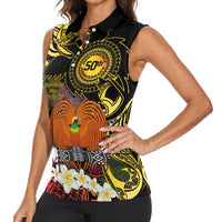 Papua New Guinea 50th Independence Anniversary Women Sleeveless Polo Shirt Independen Stet bilong Papua Niu Gini LT14