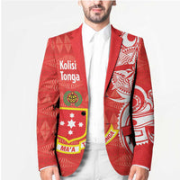 Personalised Kolisi Tonga Blazer Mate Maa Tonga Ngatu Pattern - Polynesian Pride