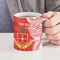 Personalised Kolisi Tonga Ceramic Mug Mate Maa Tonga Ngatu Pattern - Polynesian Pride