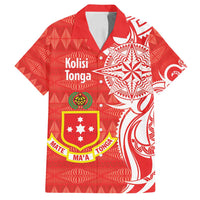 Personalised Kolisi Tonga Family Matching Long Sleeve Bodycon Dress and Hawaiian Shirt Mate Maa Tonga Ngatu Pattern - Polynesian Pride
