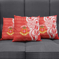 Personalised Kolisi Tonga Pillow Cover Mate Maa Tonga Ngatu Pattern - Polynesian Pride