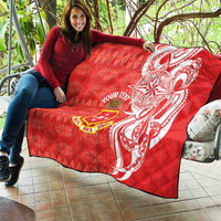 Personalised Kolisi Tonga Quilt Mate Maa Tonga Ngatu Pattern - Polynesian Pride