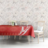 Personalised Kolisi Tonga Tablecloth Mate Maa Tonga Ngatu Pattern - Polynesian Pride