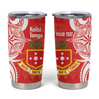 Personalised Kolisi Tonga Tumbler Cup Mate Maa Tonga Ngatu Pattern - Polynesian Pride