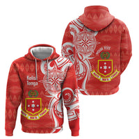 Personalised Kolisi Tonga Zip Hoodie Mate Maa Tonga Ngatu Pattern - Polynesian Pride