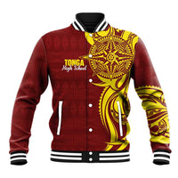 Personalised Tonga High School Baseball Jacket THS Tongan Ngatu Pattern - Polynesian Pride