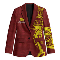 Personalised Tonga High School Blazer THS Tongan Ngatu Pattern - Polynesian Pride
