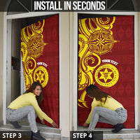 Personalised Tonga High School Door Cover THS Tongan Ngatu Pattern - Polynesian Pride