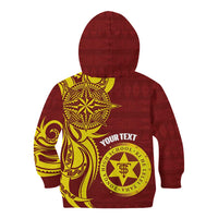 Personalised Tonga High School Kid Hoodie THS Tongan Ngatu Pattern - Polynesian Pride